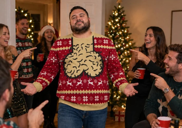 Christmas sweater holiday moment